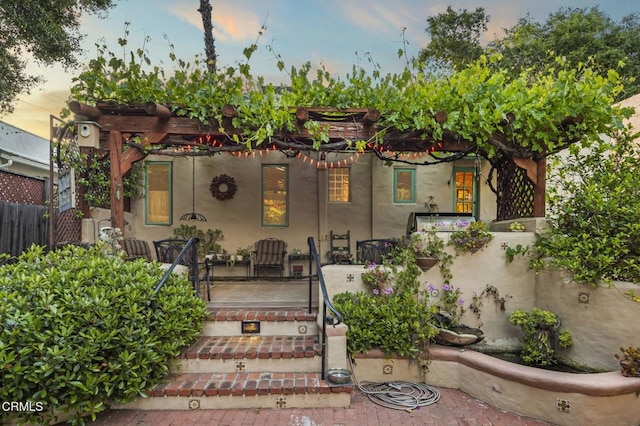 308 Topa Topa Dr, Ojai, CA 93023 - view of front of property with covered porch and fence