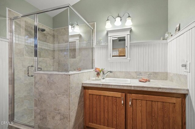 308 Topa Topa Dr, Ojai, CA 93023 - bathroom featuring vanity and a stall shower
