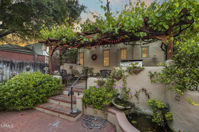 308 Topa Topa Dr, Ojai, CA 93023 - view of front of house with a patio area and stucco siding