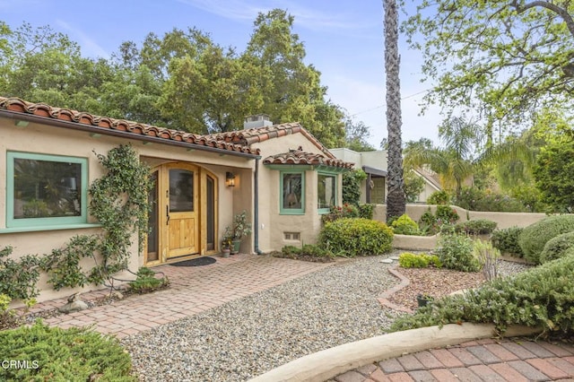 308 Topa Topa Dr, Ojai, CA 93023 - mediterranean / spanish-style home featuring stucco siding and a tile roof