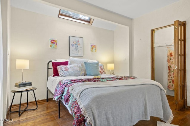 308 Topa Topa Dr, Ojai, CA 93023 - bedroom with a skylight and wood finished floors