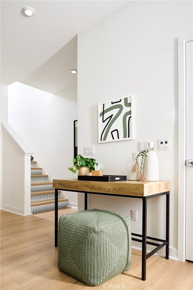 136 Hazel Dr, Rancho Mission Viejo, CA 92694 - interior details featuring baseboards, recessed lighting, and wood finished floors