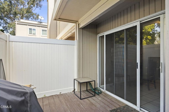 wooden deck with fence