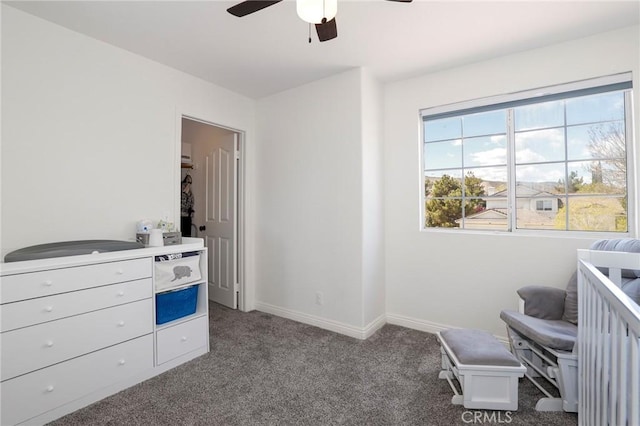40824 Cobblestone Ct, Palmdale, CA 93551 - carpeted bedroom with baseboards and a ceiling fan