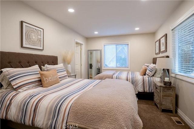 813 Brentwood Dr, Lake Arrowhead, CA 92352 - carpeted bedroom with recessed lighting and baseboards