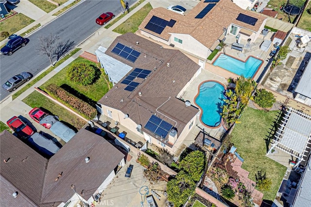 bird's eye view of a pool area