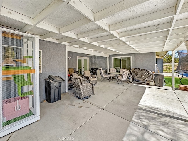 7455 Bangor Ave, Hesperia, CA 92345 - view of patio featuring french doors and an outdoor living space