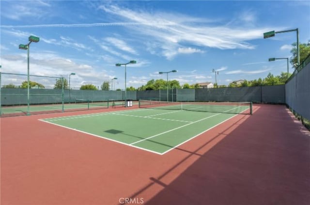 16614 Trailblazer Ave, Chino, CA 91708 - view of tennis court with community basketball court and fence