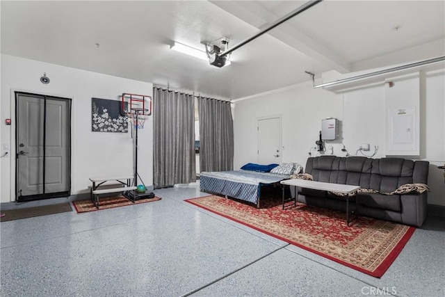 16614 Trailblazer Ave, Chino, CA 91708 - interior space with a garage door opener and electric panel