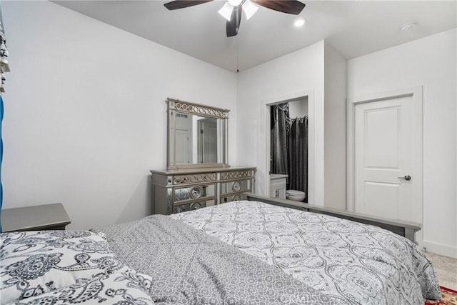 16614 Trailblazer Ave, Chino, CA 91708 - bedroom with carpet flooring, baseboards, and a ceiling fan
