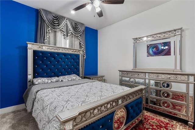 16614 Trailblazer Ave, Chino, CA 91708 - bedroom featuring carpet flooring, baseboards, and a ceiling fan
