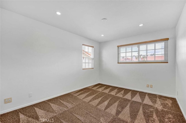 25 Bennington, Irvine, CA 92620 - unfurnished room featuring recessed lighting, baseboards, and carpet floors
