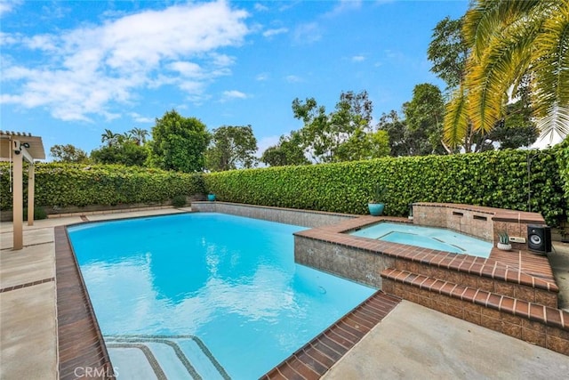 25 Bennington, Irvine, CA 92620 - view of pool featuring a fenced in pool, an in ground hot tub, and a fenced backyard