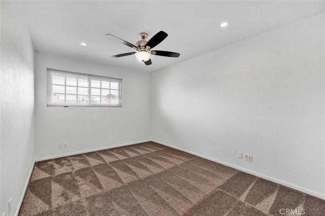 25 Bennington, Irvine, CA 92620 - carpeted spare room featuring ceiling fan, baseboards, and recessed lighting