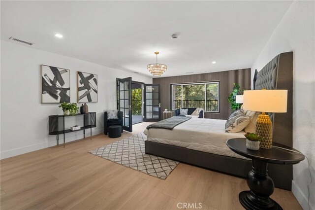 115 Buckskin Rd, Bell Canyon, CA 91307 - bedroom with wood finished floors, baseboards, recessed lighting, and a chandelier