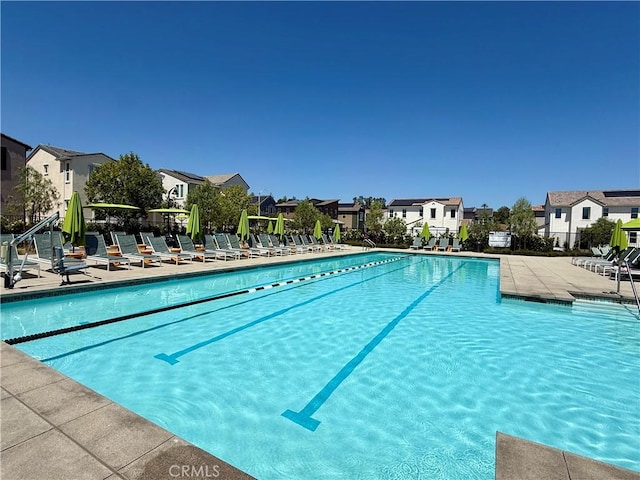 2454 Nova Way, Corona, CA 92883 - community pool featuring a residential view and a patio area