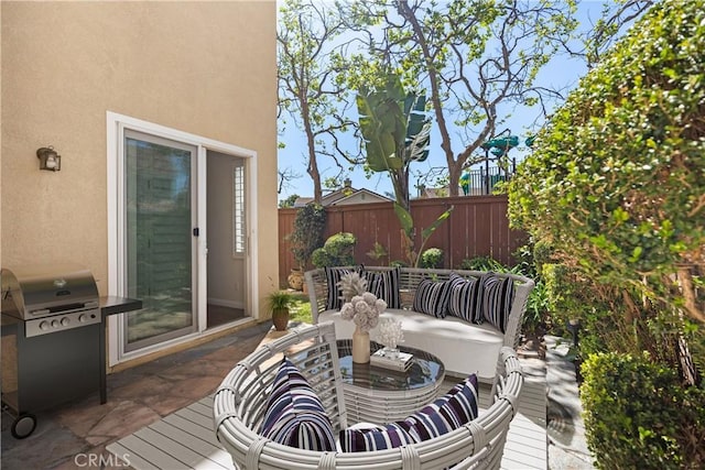 8 Carey Ct, Aliso Viejo, CA 92656 - exterior space featuring fence, outdoor lounge area, and a grill