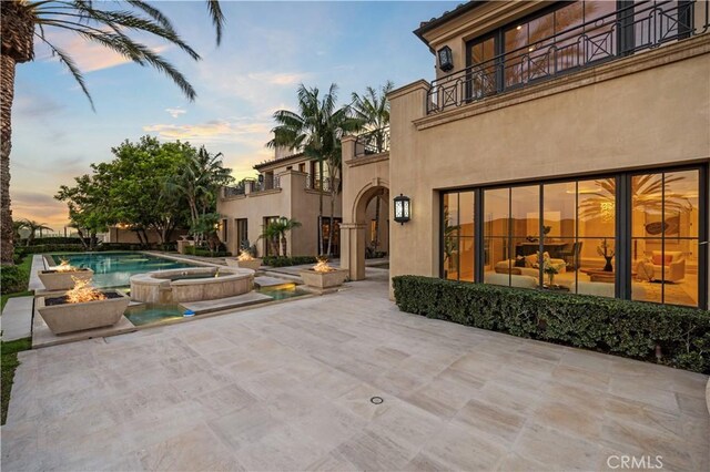 9 Shoreridge, Newport Coast, CA 92657 - view of swimming pool with a patio area and a pool with connected hot tub