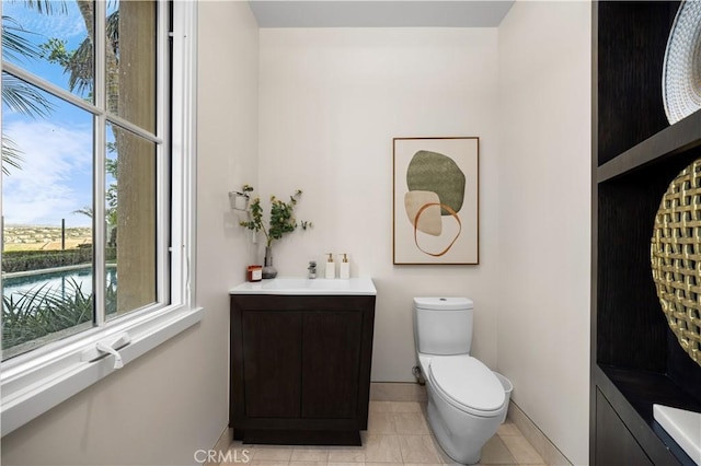 9 Shoreridge, Newport Coast, CA 92657 - half bath with toilet, vanity, and baseboards