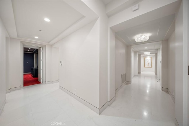 9 Shoreridge, Newport Coast, CA 92657 - hallway featuring visible vents and recessed lighting