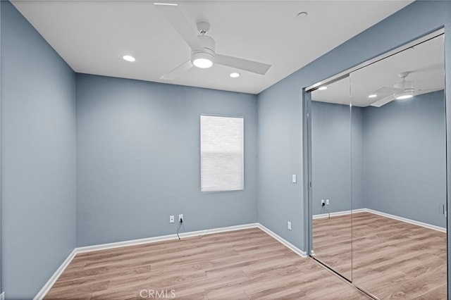 1373 Topanga Dr, San Marcos, CA 92069 - unfurnished room featuring ceiling fan, wood finished floors, and recessed lighting
