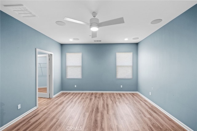 1373 Topanga Dr, San Marcos, CA 92069 - unfurnished room featuring light wood finished floors and a ceiling fan