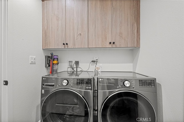 1373 Topanga Dr, San Marcos, CA 92069 - washroom with washing machine and dryer and cabinet space