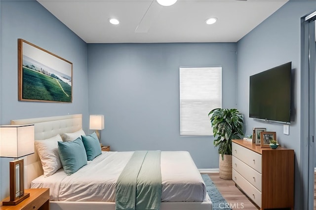 1373 Topanga Dr, San Marcos, CA 92069 - bedroom featuring light wood-type flooring and recessed lighting
