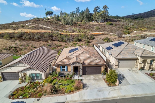 1373 Topanga Dr, San Marcos, CA 92069 - aerial view of property and surrounding area with a mountainous background