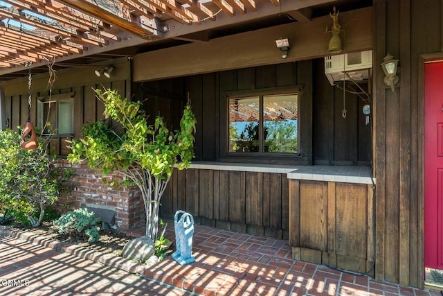 view of patio with a pergola