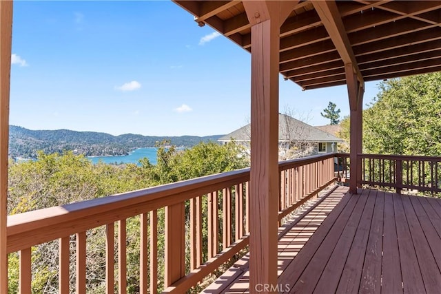 29083 Mammoth Dr, Lake Arrowhead, CA 92352 - deck with a water and mountain view
