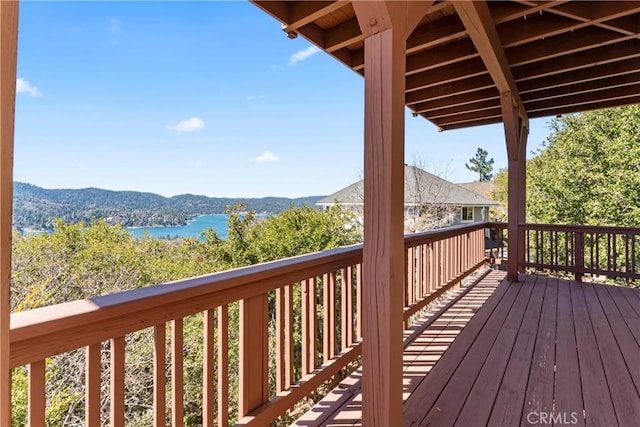 29083 Mammoth Dr, Lake Arrowhead, CA 92352 - deck with a water and mountain view