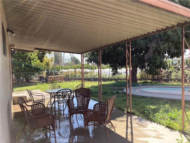 view of patio with fence
