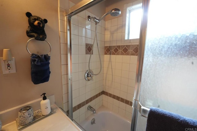 206 Cedar Ln, Sugarloaf, CA 92386 - bathroom featuring washtub / shower combination