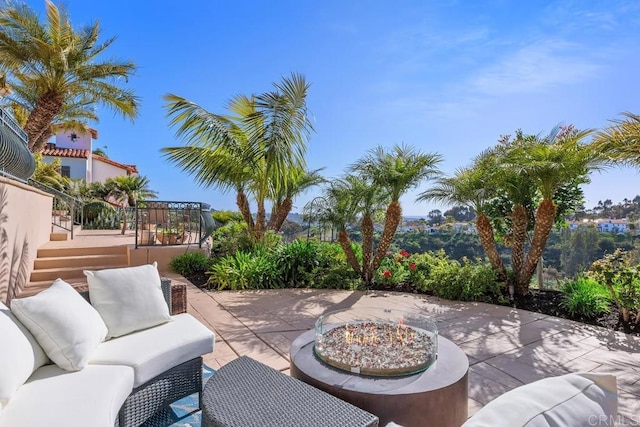 7189 Aviara Dr, Carlsbad, CA 92011 - view of patio / terrace with an outdoor living space
