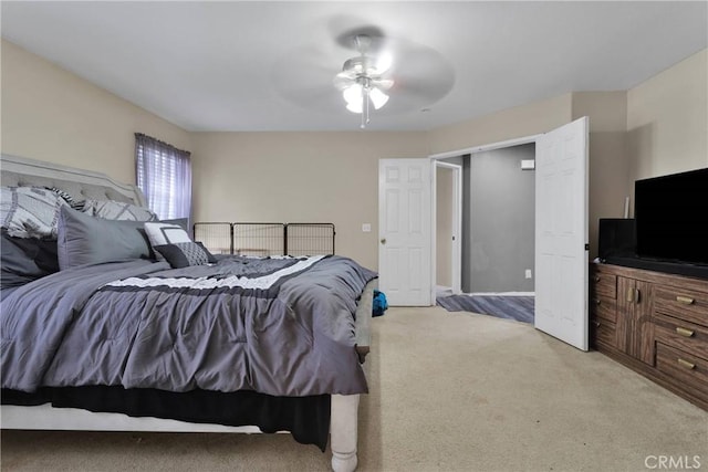 9153 Ravenswood Ave, Hesperia, CA 92344 - bedroom featuring light colored carpet and a ceiling fan