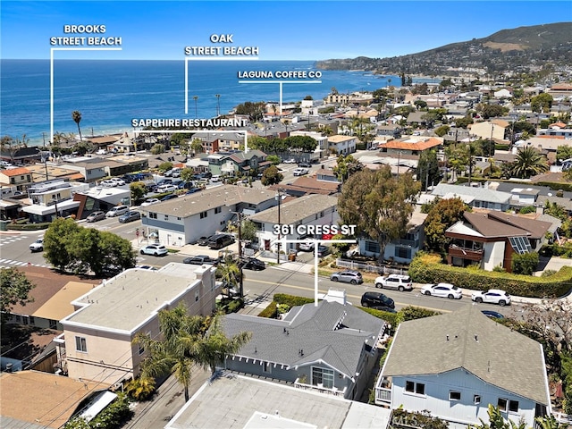 361 Cress St, Laguna Beach, CA 92651 - aerial view of residential area with a water and mountain view