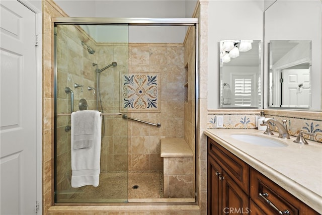 361 Cress St, Laguna Beach, CA 92651 - bathroom featuring a shower stall and vanity