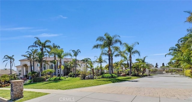 10817 Carriage Dr, Rancho Cucamonga, CA 91737 - view of community featuring decorative driveway, a residential view, and a lawn