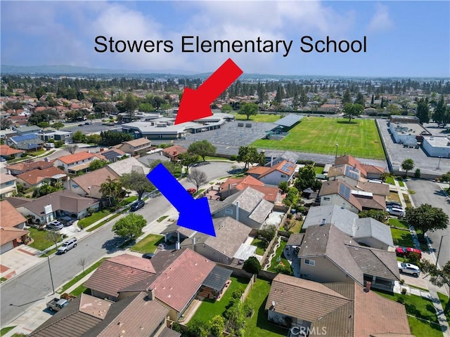 aerial view featuring a residential view