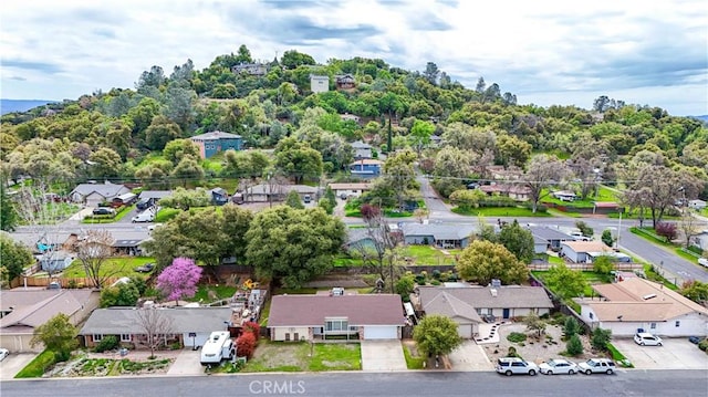 bird's eye view with a residential view