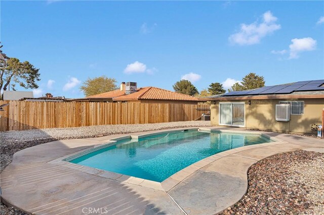 13206 Winona Rd, Apple Valley, CA 92308 - view of swimming pool featuring a fenced in pool, a patio area, and a fenced backyard