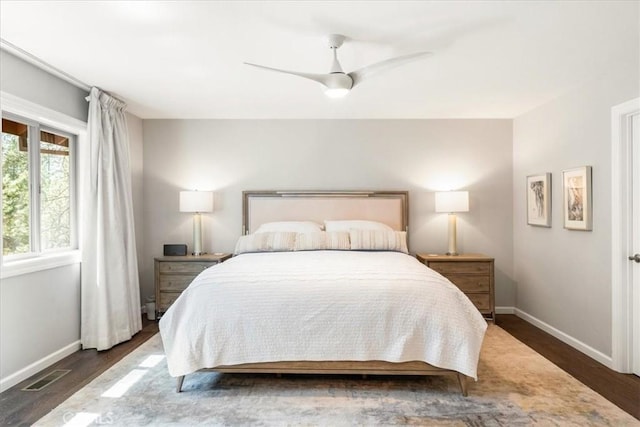 2605 Fryers Way, Mount Shasta, CA 96067 - bedroom with wood finished floors and a ceiling fan