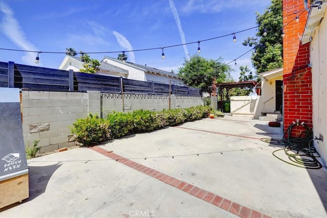 view of patio / terrace featuring a fenced backyard