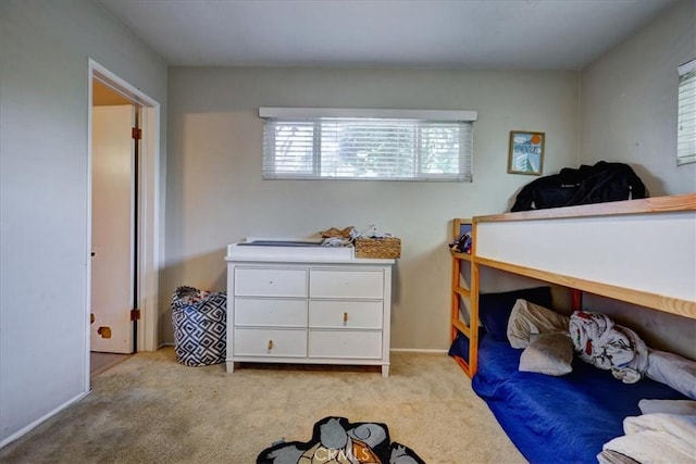 bedroom with carpet floors