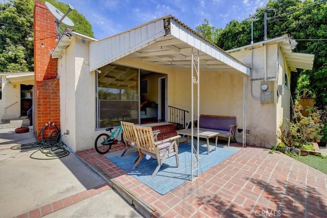 view of patio featuring outdoor lounge area