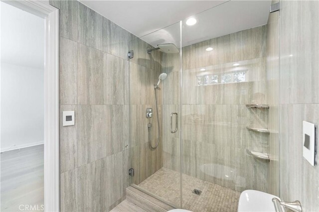 950 S Spring Meadow Dr, West Covina, CA 91791 - full bathroom featuring a shower stall and toilet