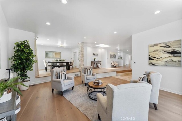 950 S Spring Meadow Dr, West Covina, CA 91791 - living area with recessed lighting, light wood-type flooring, and baseboards