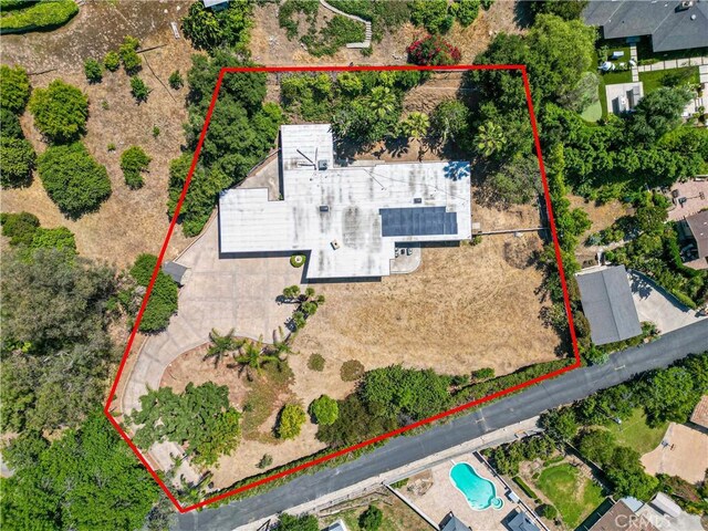 950 S Spring Meadow Dr, West Covina, CA 91791 - view of property location featuring a pool and property boundaries highlighted