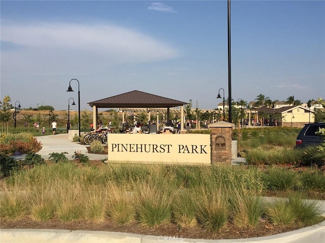 view of community sign